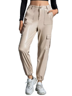 Women's Glossy jogger Cargo Pants