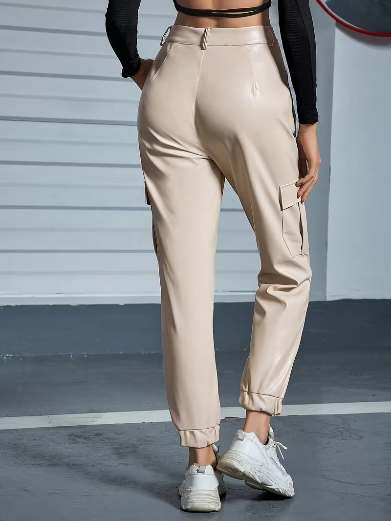 Women's Glossy jogger Cargo Pants