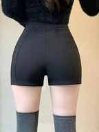 Women's High-Waisted Seamed Shorts