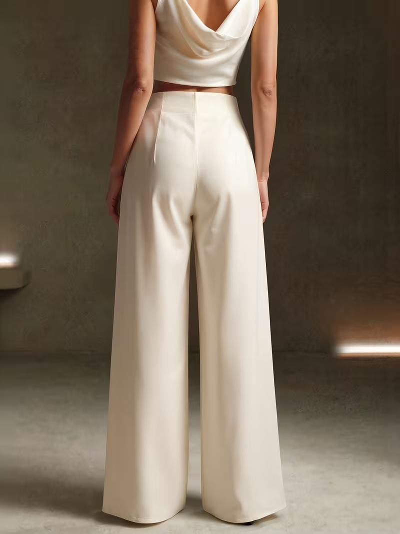 Women's High-Waisted Wide-Leg Pants