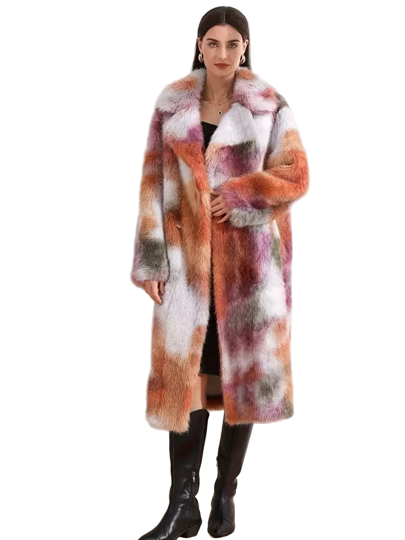 Women's Multicolor Patterned Coat