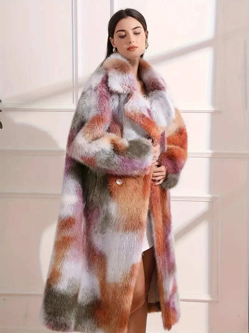 Women's Multicolor Patterned Coat