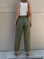 Women's Structured Pleated Trousers