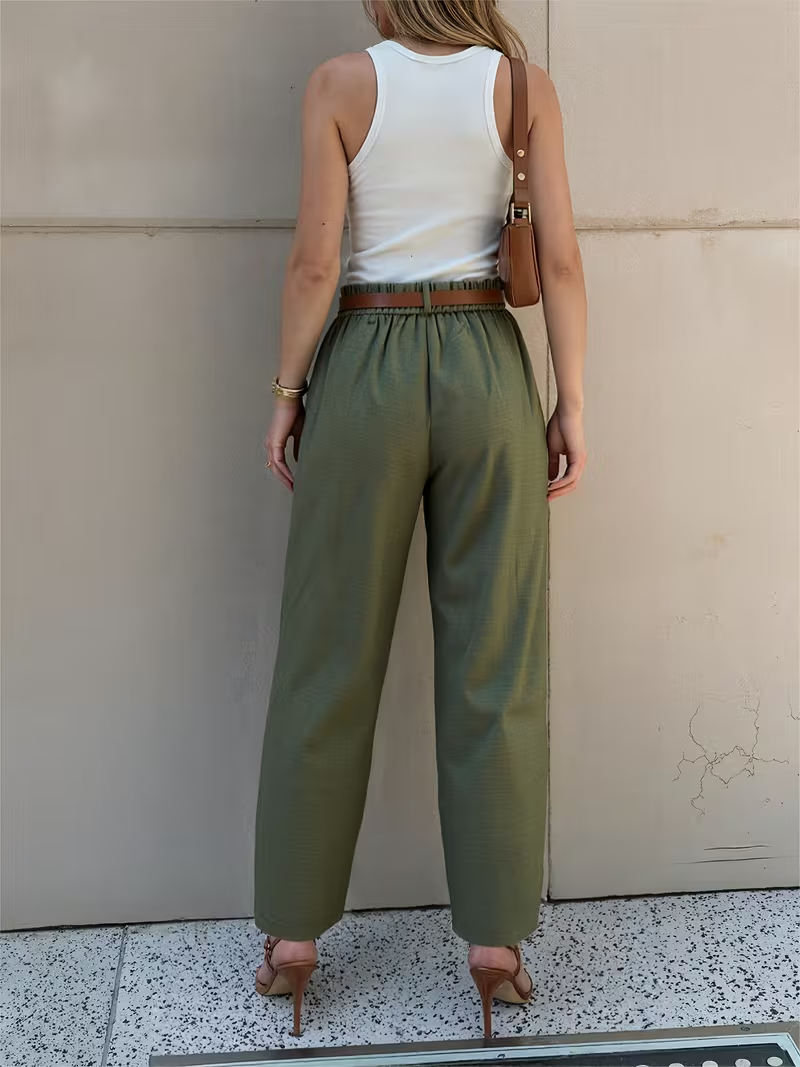 Women's Structured Pleated Trousers