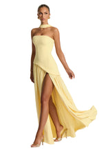Women’s Long Strapless Dress High Slit