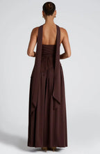 Women’s Long Strapless Dress High Slit