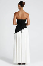 Women’s Long Strapless Dress High Slit