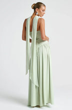 Women’s Long Strapless Dress High Slit