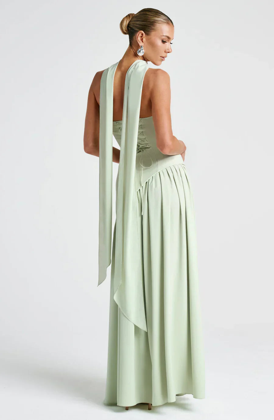 Women’s Long Strapless Dress High Slit